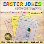 Easter Jokes Code Breaker Cryptogram for Kids