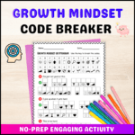 Growth mindset cryptogram code beaker