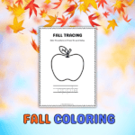 Fall Coloring and Tracing Pages for Kids Preschool