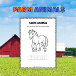 Farm Animals Coloring and Tracing Pages