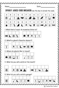 Spooky Jokes Code Breaker : Engaging Activity for Kids ...