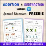 Addition and Subtraction Within 10 Worksheets freebie