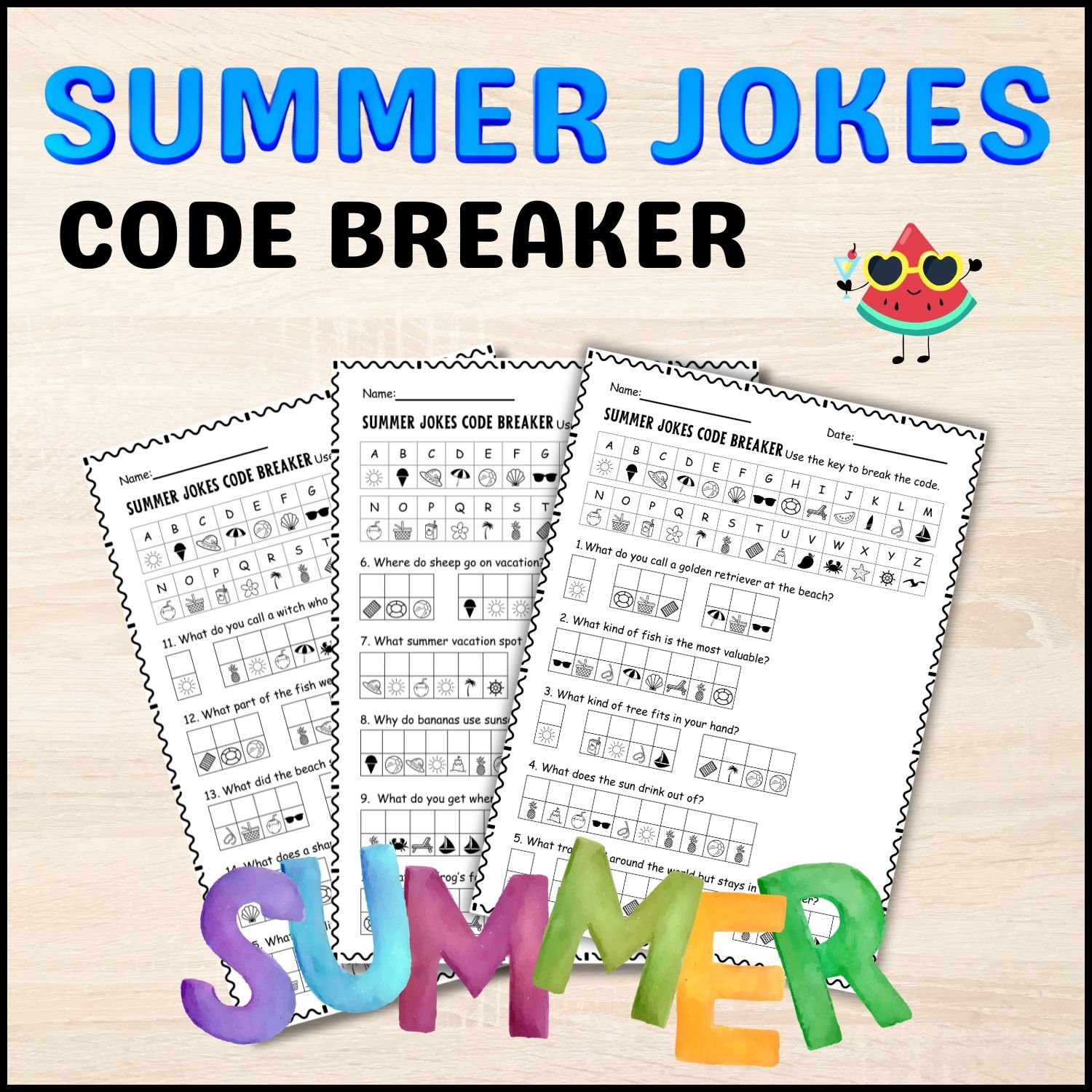 The Best Summer Code Breaker Activity for Students ...