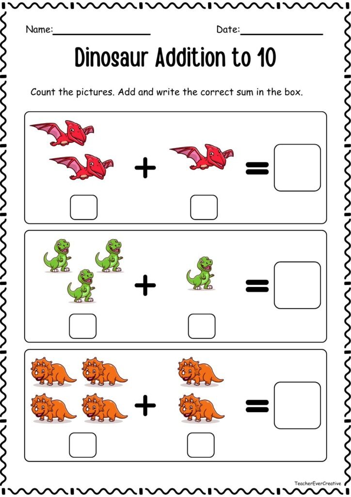 dinosaur addition to 10