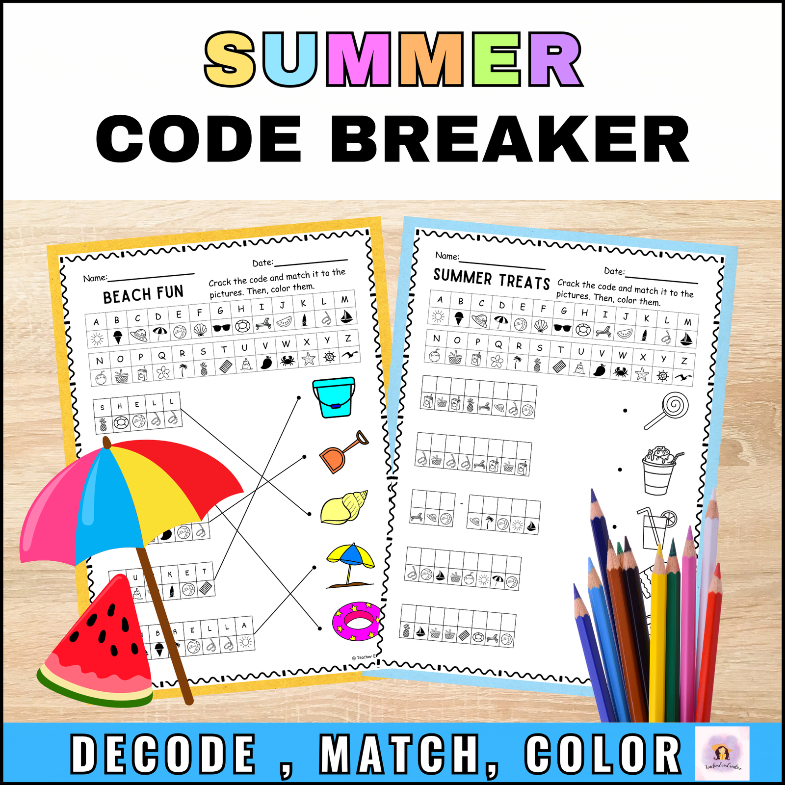 summer code breaker freebie on sun safety
