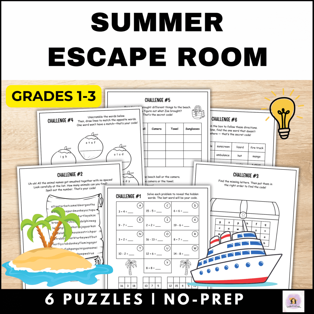 Summer Themed Puzzle Activity