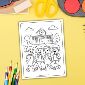 back to school coloring page for kids free printable pdf