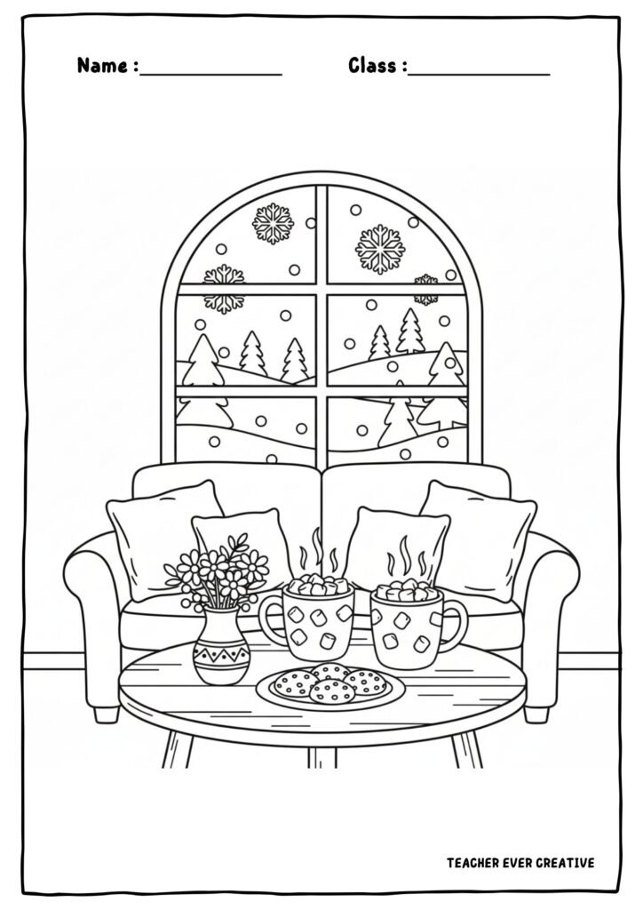 winter free printable fun coloring for kids