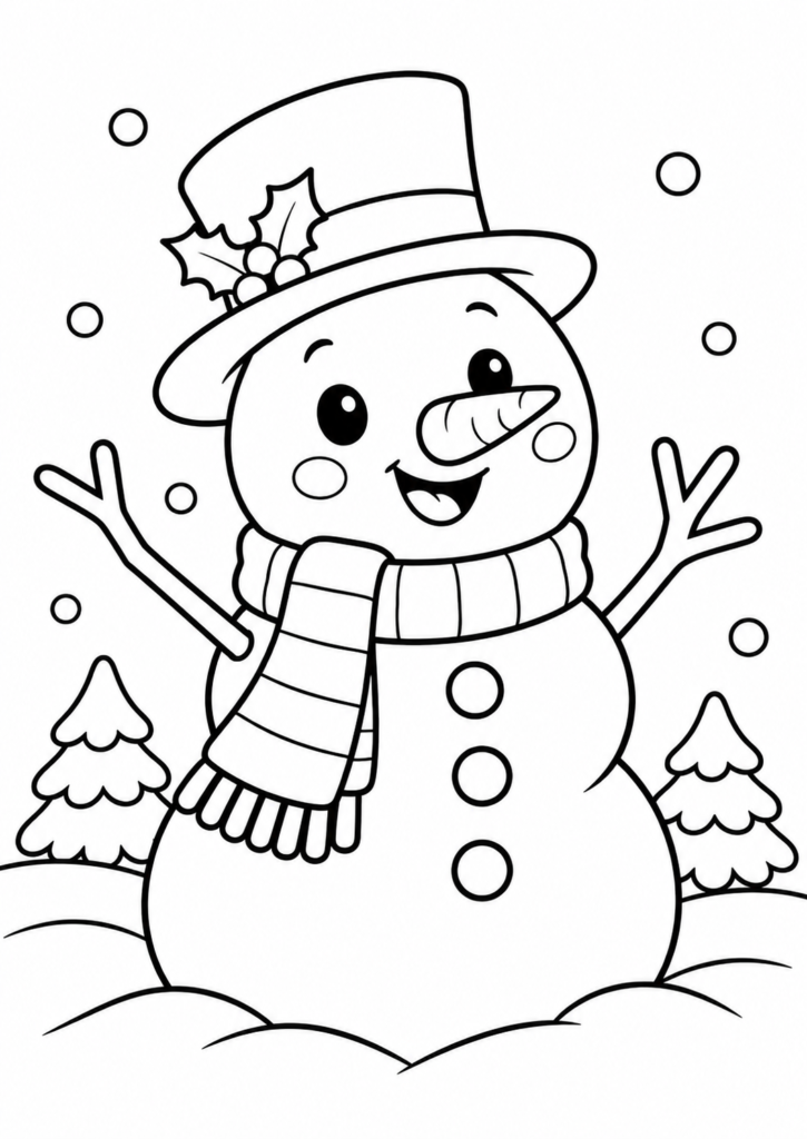 Free Winter Coloring Pages for Kids: Cute & Easy Printables
